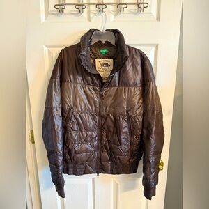 United Colors Of Benetton Men's Dark Brown Puffer Jacket